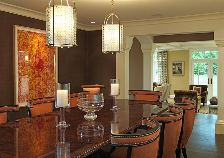 Warm dining room design